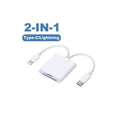 Lecteur de Carte Mémoire 2 en 1 Adaptateur SD/TF vers Lightning et Type-C